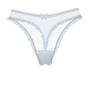 Victoria's Secret Tease Butterfly High Leg Light Blue Ruffle Panties thong